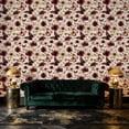thumbnail image 3 of Peel and Stick Wallpaper Burgundy Beige Floral Butterflies Vintage Watercolor Wall Mural 17.7in x 9.8ft Self Adhesive Removable Wall Paper Renter Friendly Wallpaper for Nursery Bedroom Cabinets, 3 of 8