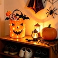 thumbnail image 3 of Yellow LED Halloween Candy Bag, Luminous Reusable Tote Bucket, Large Capacity Trick Or Treat Bag, Polyester Kids Party Favor For Halloween Decoration, 3 of 6
