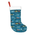 thumbnail image 2 of Yiaed Construction Trucks Print Christmas Stockings, Christmas Stockings Hanging Ornaments, Christmas Stockings for Family Christmas Holiday Decorations, 2 of 7