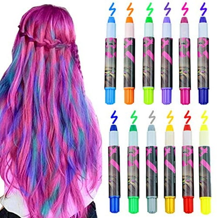 Bearbro Hair Chalk, Washable Hair Chalk Set For Girls, 12pcs Temporary Hair  Chalk Color Set for Kids Great for Party,Christmas Gifts and Cosplay (12 C  | Walmart Canada