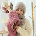 thumbnail image 2 of Women's Winter Hat Scarf- Fleece Lined Knit Beanie with Ear Flaps, Convertible Face Mask Balaclava for Cold Weather, Windproof Snow Ski Cap, 2 of 5