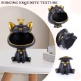thumbnail image 3 of Gato La Suerte Porche Almacenamiento Llaves Adorno Escritorio Del Tamaño Pequeño (Negro) Embalaje Algodón Perlado Orejas Doradas Rango Tamaño Pequeño Peso 500 A 700, 3 of 9