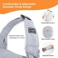 thumbnail image 6 of Pet Sling Carrier, Pet Carrier for Small and Medium Dog up to 15 Lbs, Wrap Carrier Sling Adjustable Strap Zip Pocket, Hands Free Pets Pack for Outdoor Travel Subway - GRAY, 6 of 7