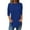 Blue, variant on Purple Women's Long Sleeve T-shirt, Women'S Pure Color Fashionable Casual Round Neck And Three Quarter Sleeve Top,Women's Long sleeve T-shirt 4XL
