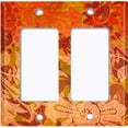 thumbnail image 6 of Metal Light Switch Plate Cover Red Floral Damask Wallpaper WAL027, 6 of 13