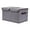 Grey, variant on Unique Bargains Fabric Storage Bin Cube with Handle and Lid Collapsible Basket Grey