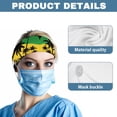 thumbnail image 5 of COEQINE Jamaican Flag Nurse Button Headband Palm Leaves Knotted Headbands for Women Trendy Sport Headbands for Men Sports Headbands Bulk Nursing Headbands Fashion Sport Headband Sweat, 5 of 7