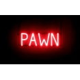 thumbnail image 1 of SpellBrite PAWN LED Sign for Business. 19.2" x 6.3" Red PAWN Sign Has Neon Sign Look With Energy Efficient LED Light Source. Visible from 500+ Feet, 8 Animation Settings., 1 of 4