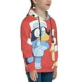 thumbnail image 3 of Masiiu Bluey Print Youth Hoodie Drawstring Hood, Kangaroo Pocket, Casual & Functional Design-X-Large, 3 of 6