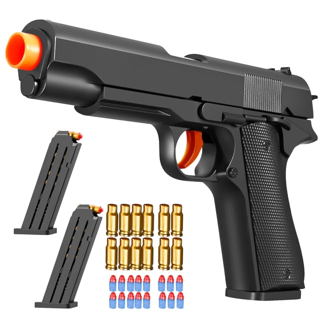 Pistola de juguete Ukola Look Real que expulsa balas blandas con 20 dardos
