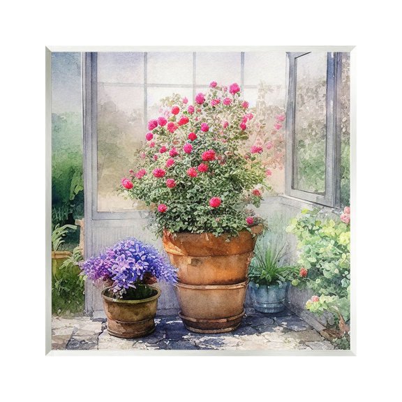 Summer Greenhouse Garden Blooms Botanical & Floral Painting Unframed Art Print Wall Art