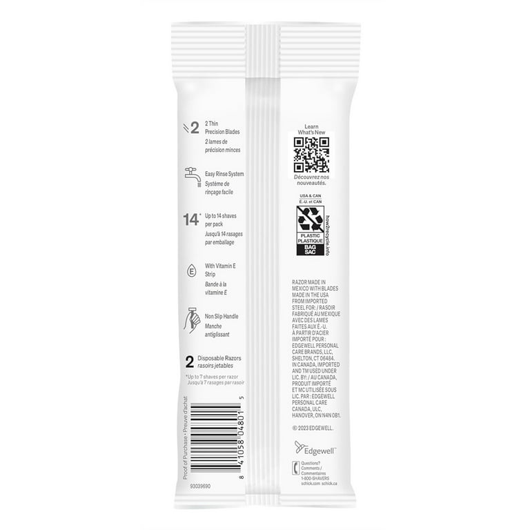 Schick 9315268 ST2 Disposable Double Blade Razors - Pack of 2