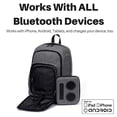 thumbnail image 5 of Mochila con altavoz Bluetooth Super Real Business con altavoces de 20 vatios y subwoofer para fiestas, festivales y playa. Recargable, funciona con iPhone y Android (gris), 5 of 5