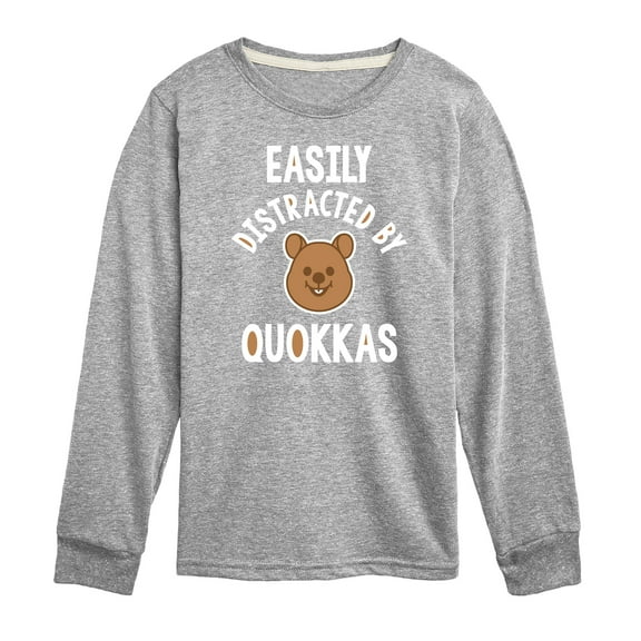 Instant Message - Easily Distracted By Quokkas - Toddler & Youth Long Sleeve Graphic T-Shirt