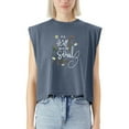 thumbnail image 2 of EcoLoom It Is Well With My Soul Cap Sleeve Muscle Crop Shirt Women Sleeveless Baby Tee, 2 of 5
