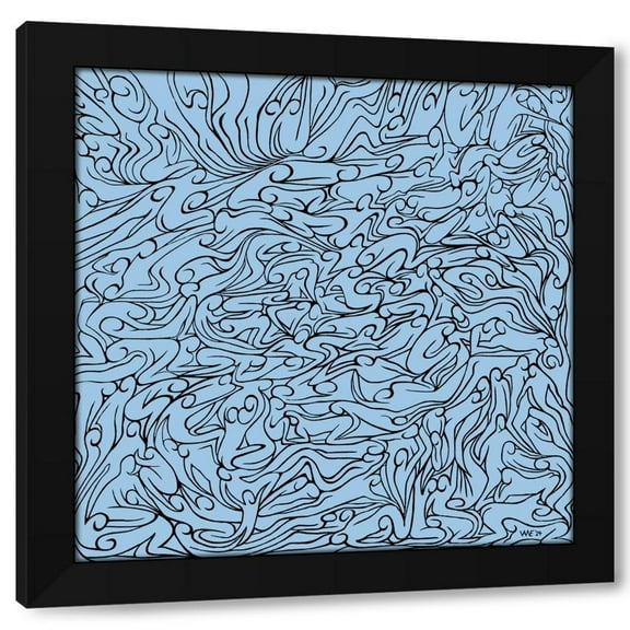 Lane Oisettes 20x20 Black Modern Wood Framed Wall Art Titled - Pool Party 8