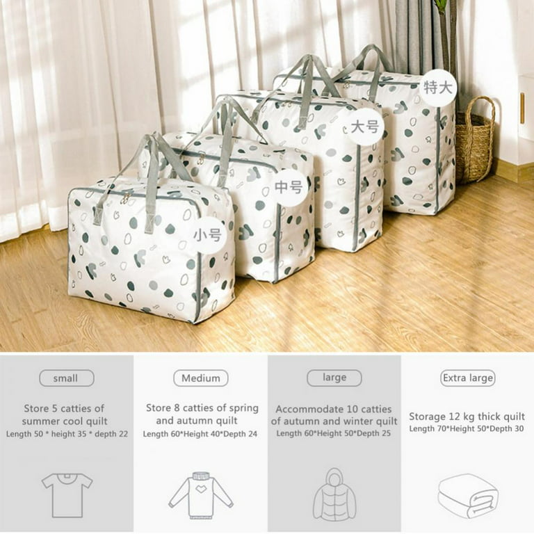 2Pack 105L Extra Large Storage Bags, Folding Moving Comforter