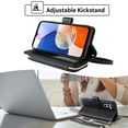 thumbnail image 3 of Dswteny Argyle Wallet Case for Samsung Galaxy S24 Plus/S25 Plus S24+ S25+ 5G with Zipper Flip Credit Card Holder Stand Cell Phone Cover for S24Plus 24S + S 24 24+ S25Plus 25S 25+ SM-S936U Women Black, 3 of 8