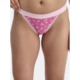 thumbnail image 4 of Way to Celebrate Women's Thong Panties with Lace Trim, 3-Pack, Sizes S-XXL, 4 of 6