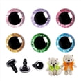 thumbnail image 4 of 120 Piezas de 18 mm 3D Glitter Ojos de Seguridad de PláStico Redondos para Manualidades, Ojos de MuñEca de Ganchillo con Arandelas, Ojos de Animales de Peluche para Bricolaje, 4 of 5