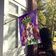 thumbnail image 4 of Basset Hound King of Mardi Gras House Flag, 4 of 7