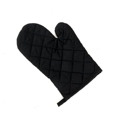 

Oven Mitts 550°F High Heat Resistant Oven Mitts Thick Cotton Oven Gloves with Non-Slip Silicone for Cooking and Baking Black pinshui