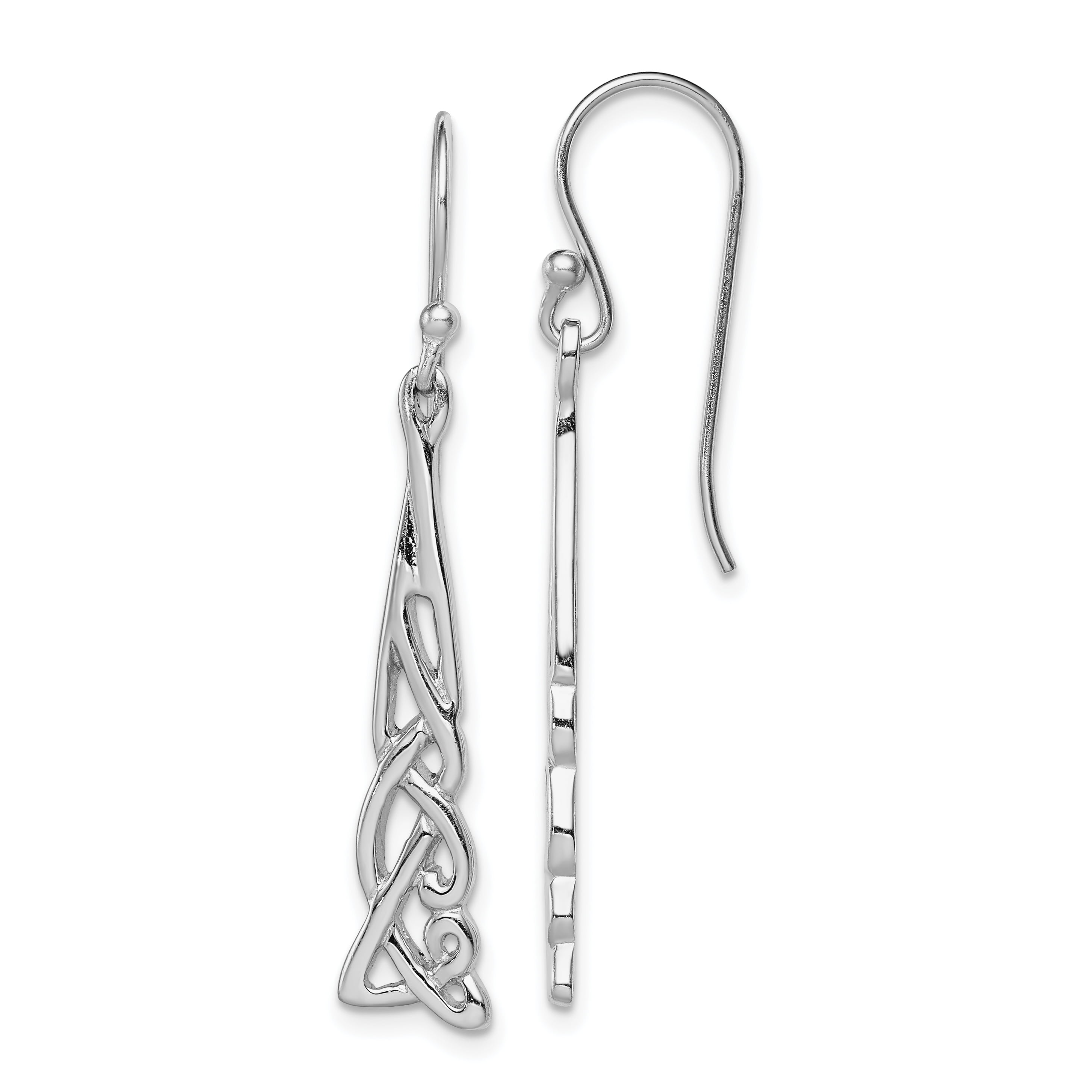 Free Gift Packaging Sterling Silver Celtic Weave Dangle Earrings