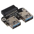 thumbnail image 3 of Convertidor USB, adaptador USB de 20 pines a adaptador USB Accesorios de computadora Estética elegante, 3 of 9