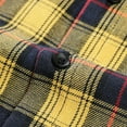 thumbnail image 5 of IROINNID Reduced Button Down Shirts for Men The New Regular-fit Long-Sleeve Plaid Flannel Shirt,Yellow, 5 of 9