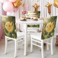 thumbnail image 4 of Decorative Chair Back Cover One Size x6 Chair Cover Dining Chair Slipcovers Chair Back Decoration Festival Chair Decoration Yellow Ball, 4 of 6