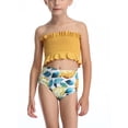 thumbnail image 4 of Lovebay Children Girls 2pcs Split Swimwear Set Sleeveless Vest Tube Cropped Top + Beach Flower Shorts Tankini Bikini Set, 4 of 16