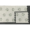 thumbnail image 2 of Thassos White and Ming Green 1" x 1" Marble Honeycomb Mosaic Wall & Floor Tile - Case (10 Sheets), 2 of 11
