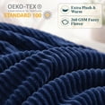 thumbnail image 2 of PAVILIA Soft Lightweight Twin Fleece Blanket for Couch Bed, Navy, 60x80, 2 of 8