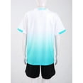 thumbnail image 4 of Kaerm Boys Short Sleeve T-Shirt and Shorts Set Kids Football Basketball Suit Running Workout Clothes White M, 4 of 7