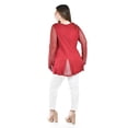 thumbnail image 3 of Blusa con detalle de malla Roman Fashion /Tallas Extras, 229 (Rojo) rojo 40, 3 of 6