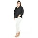 thumbnail image 2 of Blusa con detalle de moño Roman Fashion /Tallas Extras, 2657 (Negro) negro 40, 2 of 6