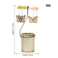 thumbnail image 3 of EeaseMX Candelabros giratorios con diseño de mariposa, candelita giratoria, soporte para mesa, centro de mesa, decoración de mesa para fiesta en casa, boda (dorado), 3 of 7