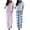 Purple Flower/Light Blue Plaid, variant on Ekouaer 2 Pack Pajamas for Women Set Short Sleeve Sleepwear Top and Pants Pjs Soft Printed Lounge Sets with Pockets