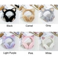 thumbnail image 2 of for Women Soft Furry Cat Ears Winter Accessories Animal Earmuffs Foldable Ear Muffs Ear Warmers Outdoor Ear Covers Headband WHITE, 2 of 8