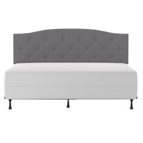 Bowery Hill Upholstered King/Cal King Headboard in Glacier Gray Fabric