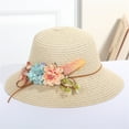 thumbnail image 4 of LNMQLPDBS Baby Sun Hat Sets Girls Wide-Brim Straw Sun-Hat for Summer Beach with Flower Kids Tourism Sun Hat with Shoulder Bag Gift for Girl Sun Protection Hat for All Season, 4 of 6