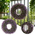 thumbnail image 2 of 19.6 Inch Boxwood Wreath for Front Door, Artificial All Season Spring Wreath for Outdoor & Indoor Use, UV Resistant Farmhouse Decor for Porch, Wall, Wedding, and St. Patrick's Day, 2 of 6