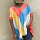 thumbnail image 1 of Fiudx Liquidación de Ofertas Flash Top de Mujer Liso Sexy con Cuello En V y Cordón de Verano Casual Manga Corta, 1 of 5