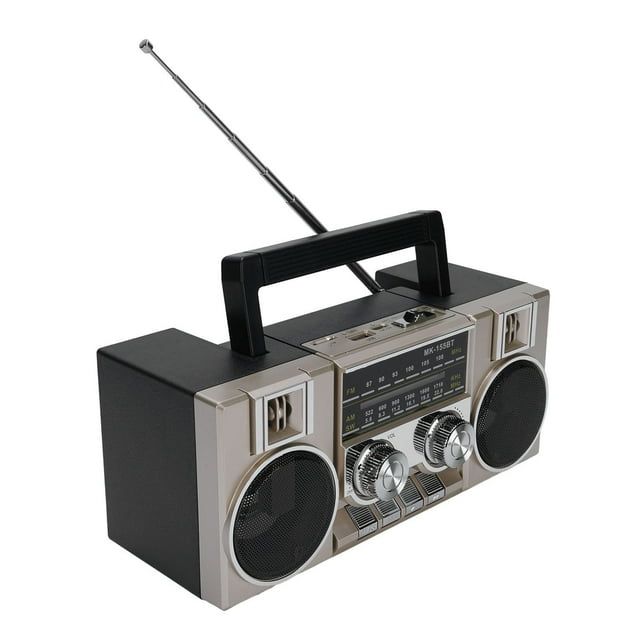 Radio FM AM SW Portable, Haut-Parleur Bluetooth Portable Radio avec Bandes AM FM SW, Radio de Qualité Sonore Claire avec RVB, Haut-Parleur pour Extérieur, Maison, Voyage