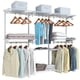 thumbnail image 4 of Costway Sistema Organizador Personalizado Armario Montado a la Pared con Barras Colgando Armario Regulable para Dormitorio Blanco, 4 of 6