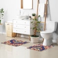 thumbnail image 6 of Yayeee Bath Rug for Bathroom Floor Non Slip Rectangle Fluffy Soft Absorbent Mat, 16"x24", Colorful Abstract Eagle, 6 of 7