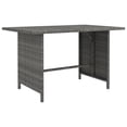 thumbnail image 1 of vidaXL Garden Dining Table Grey 110x70x65 cm Poly Rattan, 1 of 3