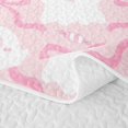 thumbnail image 5 of Erosebridal Ghost Candy Twin Quilt Set 2 Pieces,Cute Halloween Twin Coverlet Set,Pink White,1 Bedspread and 1 Pillowcase, 5 of 7