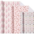 thumbnail image 2 of Christmas Wrapping Paper Roll - Pink Nutcracker Candy Cane Christmas Tree Gift Wrapping Paper for Xmas,Birthday,Seasonal Winter Holiday Party - 3 Mini Roll -17in x 120in Per Roll(42.3 sqft), 2 of 7