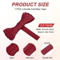 thumbnail image 2 of Cinta de sesgo de doble pliegue Uxcell para coser 3/4 de pulgada x 5.5 yardas, cinta de unión continua preplegada para costura, acolchado, dobladillo, unión, manualidades, negro rojo, 2 of 7
